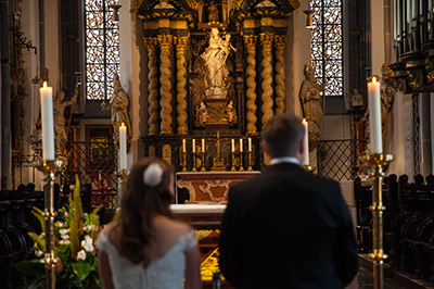 Hochzeitfoto in der Altsadt von Düsseldorf 