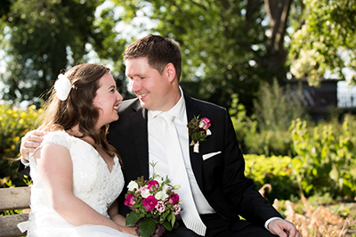 Hochzeitfoto in der Altsadt von Düsseldorf 