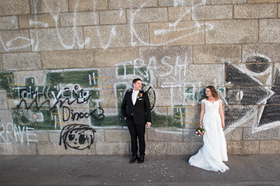 Hochzeitfoto in der Altsadt von Düsseldorf 