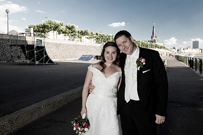 Hochzeitfoto in der Altsadt von Düsseldorf 