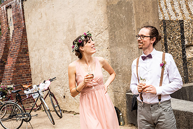 Hochzeitsfotos der standesamtlichen Trauung im Hochzeitsturm auf der Mathildenhöhe in Darmstadt