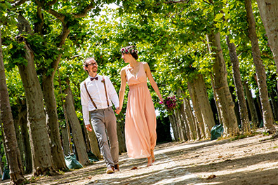 Hochzeitsfotos der standesamtlichen Trauung im Hochzeitsturm auf der Mathildenhöhe in Darmstadt