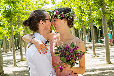 Hochzeitsfotos der standesamtlichen Trauung im Hochzeitsturm auf der Mathildenhöhe in Darmstadt