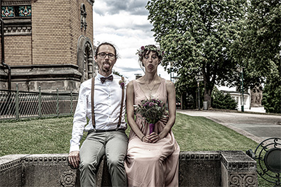 Hochzeitsfotos der standesamtlichen Trauung im Hochzeitsturm auf der Mathildenhöhe in Darmstadt