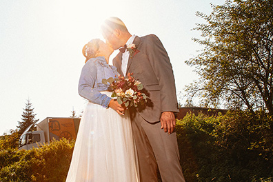 Schönes Hochzeitsfoto von Chrissy & Christian in Mettmann, Ratingen