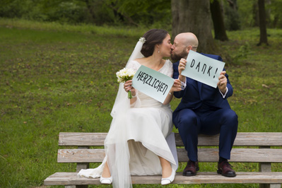 Hochzeitfoto der kirchlichen Trauung in der Neanderkirche und in der Olive in Erkrath-Hochdahl