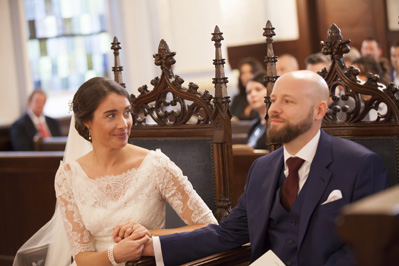 Hochzeitfoto der kirchlichen Trauung in der Neanderkirche und in der Olive in Erkrath-Hochdahl