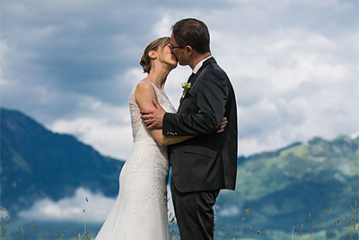 Hochzeitsfotos von Claudia und Oliver in Sarnen in der Schweiz 