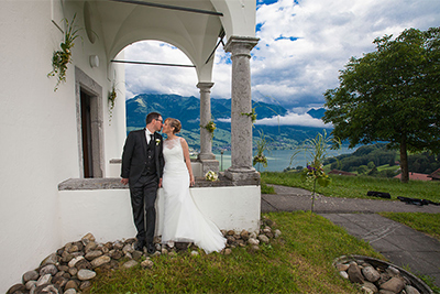 Hochzeitsfotos von Claudia und Oliver in Sarnen in der Schweiz 