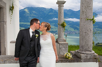 Hochzeitsfotos von Claudia und Oliver in Sarnen in der Schweiz 