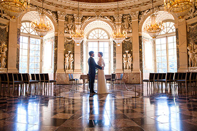 Hochzeitsfotos im Benrather Schloß in Düsseldorf 