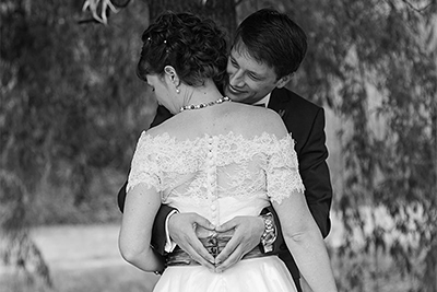 Hochzeitsfotografie des Brautpaares Julia und Christoph in Mettmann und Düsseldorf