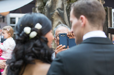 Hochzeitsfotografie des Brautpaares Juliet und Gernot in der Wasserbug zu Köln