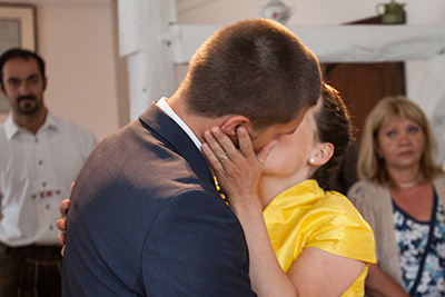 Hochzeitfoto in der Goldberger Mühle in Mettmann 