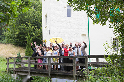 Hochzeitfoto in der Goldberger Mühle in Mettmann 