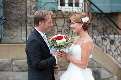 Hochzeitfoto im Schloß Eicherhof in Leichlingen