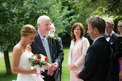 Hochzeitfoto im Schloß Eicherhof in Leichlingen