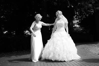 Hochzeitfoto in der Goldberger Mühle in Mettmann 