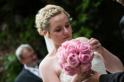 Hochzeitfoto in der Goldberger Mühle in Mettmann 