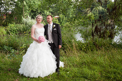 Hochzeitfoto in der Goldberger Mühle in Mettmann 