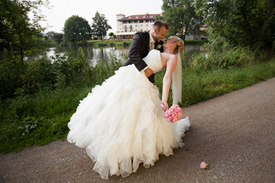 Hochzeitfoto in der Goldberger Mühle in Mettmann 