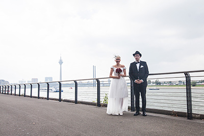 Hochzeitfoto in Düsseldorfer Altstadt