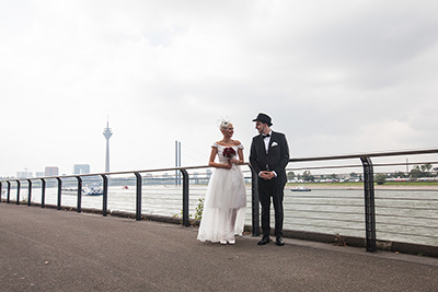 Hochzeitfoto in Düsseldorfer Altstadt