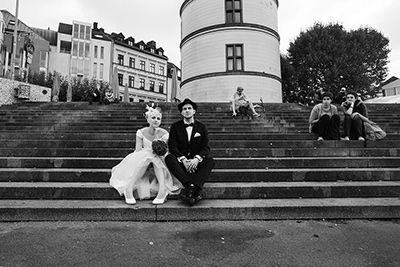 Hochzeitfoto in Düsseldorfer Altstadt