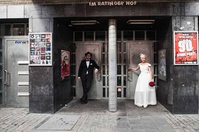 Hochzeitfoto in Düsseldorfer Altstadt