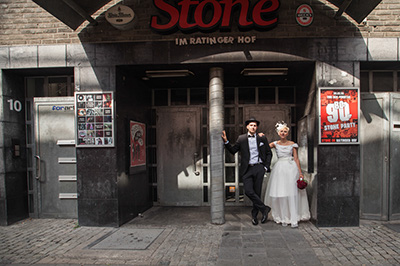 Hochzeitfoto in Düsseldorfer Altstadt