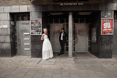 Hochzeitfoto in Düsseldorfer Altstadt