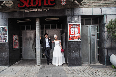 Hochzeitfoto in Düsseldorfer Altstadt