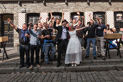 Hochzeitfoto in Düsseldorfer Altstadt