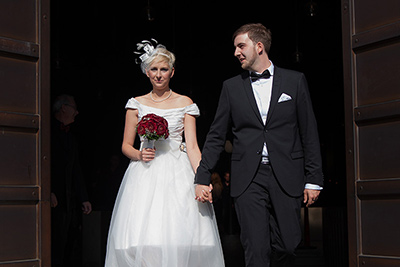 Hochzeitfoto in Düsseldorfer Altstadt