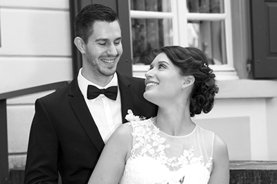 Hochzeitfoto in der Goldberger Mühle in Mettmann 