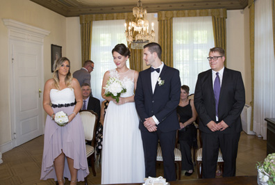 Hochzeitfoto in der Goldberger Mühle in Mettmann 