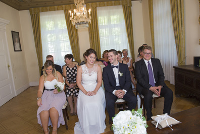 Hochzeitfoto in der Goldberger Mühle in Mettmann 