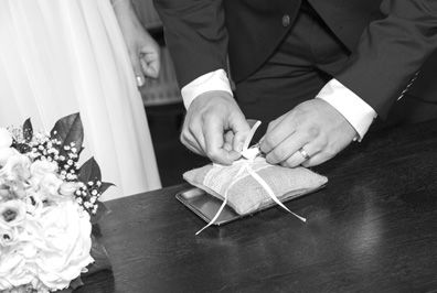 Hochzeitfoto in der Goldberger Mühle in Mettmann 