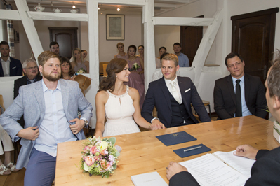 Hochzeitfoto in der Goldberger Mühle in Mettmann 