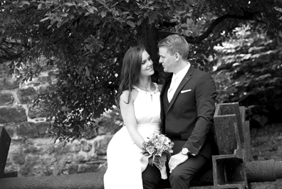 Hochzeitfoto in der Goldberger Mühle in Mettmann