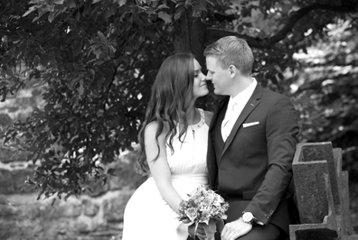 Hochzeitfoto in der Goldberger Mühle in Mettmann