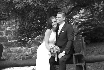 Hochzeitfoto in der Goldberger Mühle in Mettmann