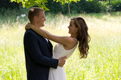 Hochzeitfoto in der Goldberger Mühle in Mettmann