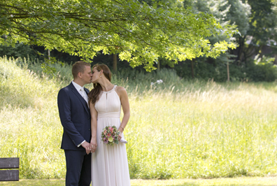 Hochzeitfoto in der Goldberger Mühle in Mettmann