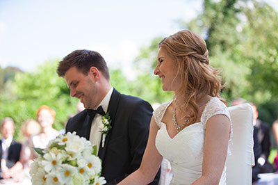 Hochzeitfoto im Schloß Eicherhof in Leichlingen