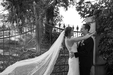 Hochzeitfoto in der Goldberger Mühle in Mettmann