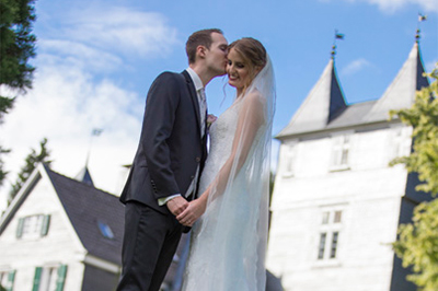 Hochzeitfoto in der Goldberger Mühle in Mettmann