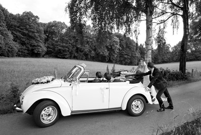 Hochzeitfoto in der Goldberger Mühle in Mettmann