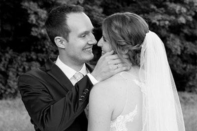 Hochzeitfoto in der Goldberger Mühle in Mettmann