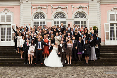 Hochzeitfoto im Schloß Eicherhof in Leichlingen